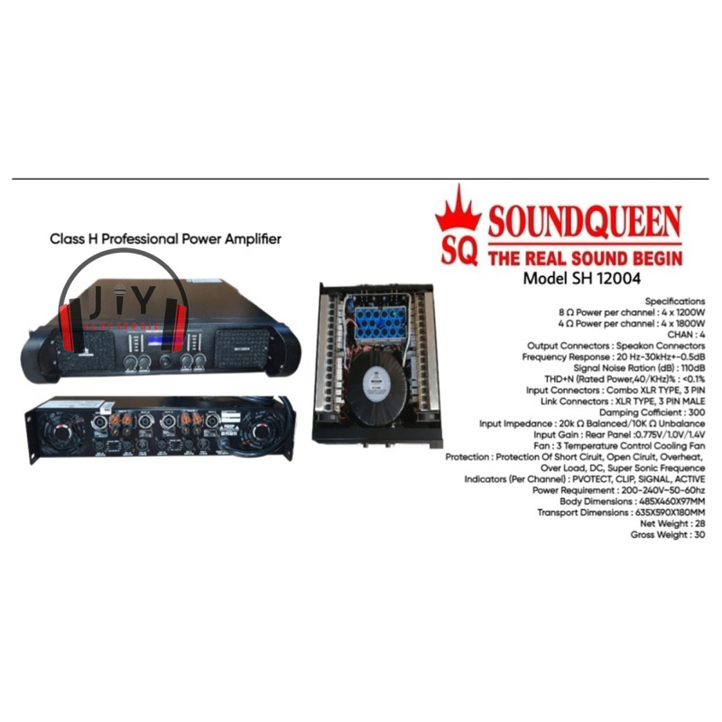 Power SoundQueen Sound Queen 4 channel SH 12004 SH12004 SH-12004
