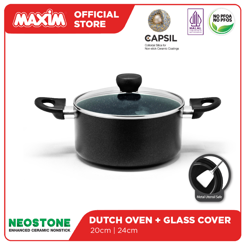 Maxim Neostone Panci Ceramic Anti Lengket 20cm Dutch Oven