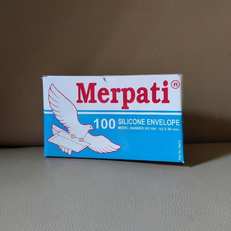 

Amplop Merpati sedang No. 104 - 70 GRAM Silicone (Perekat) - 152 x 90 mm 100 lembar
