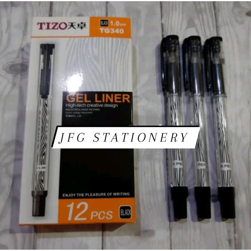 

Pulpen TIZO TG 340 1,0mm Hitam/Biru (12pc)