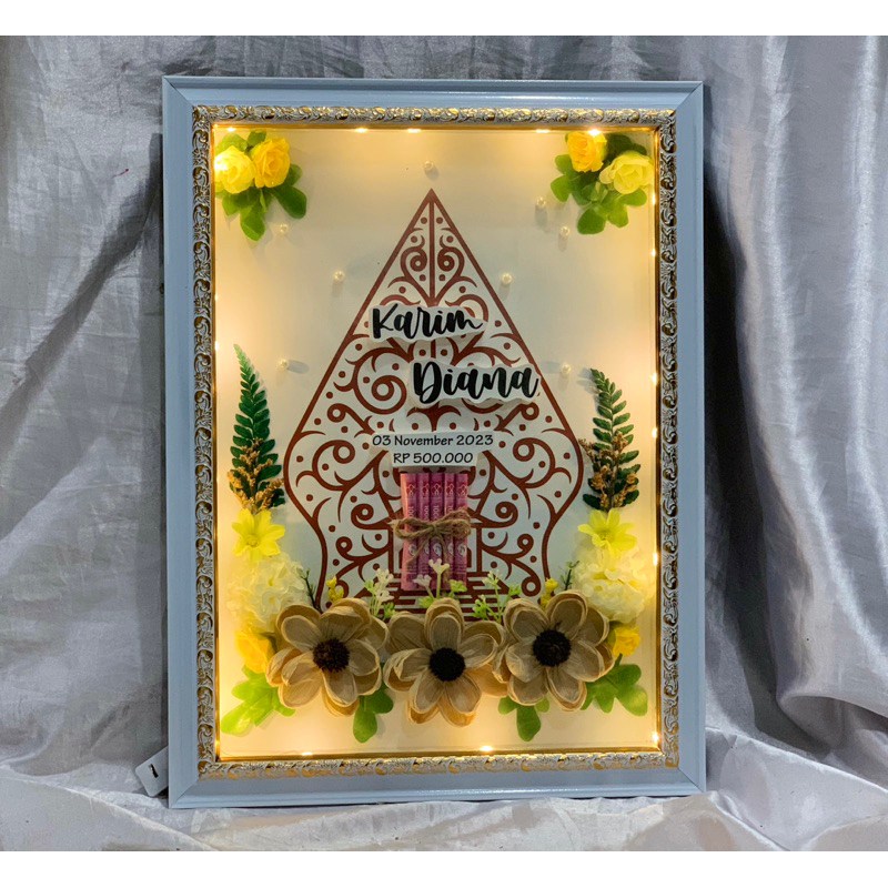 mahar pernikahan gunungan wayang plus lampu