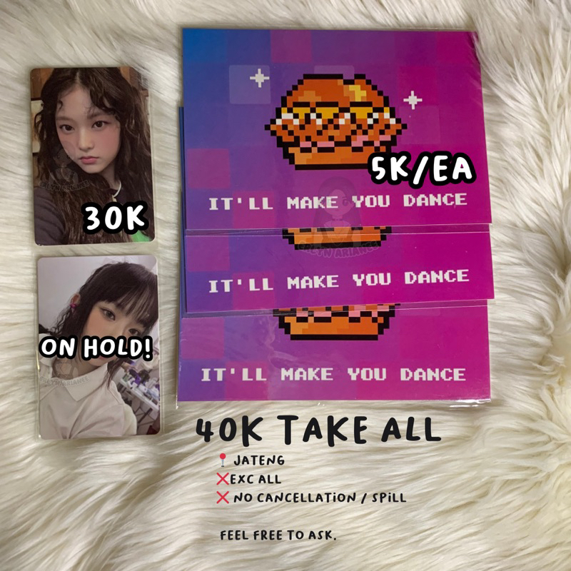 [ READY ] hanni haerin weverse get up c ver & postcard newjeans mcd