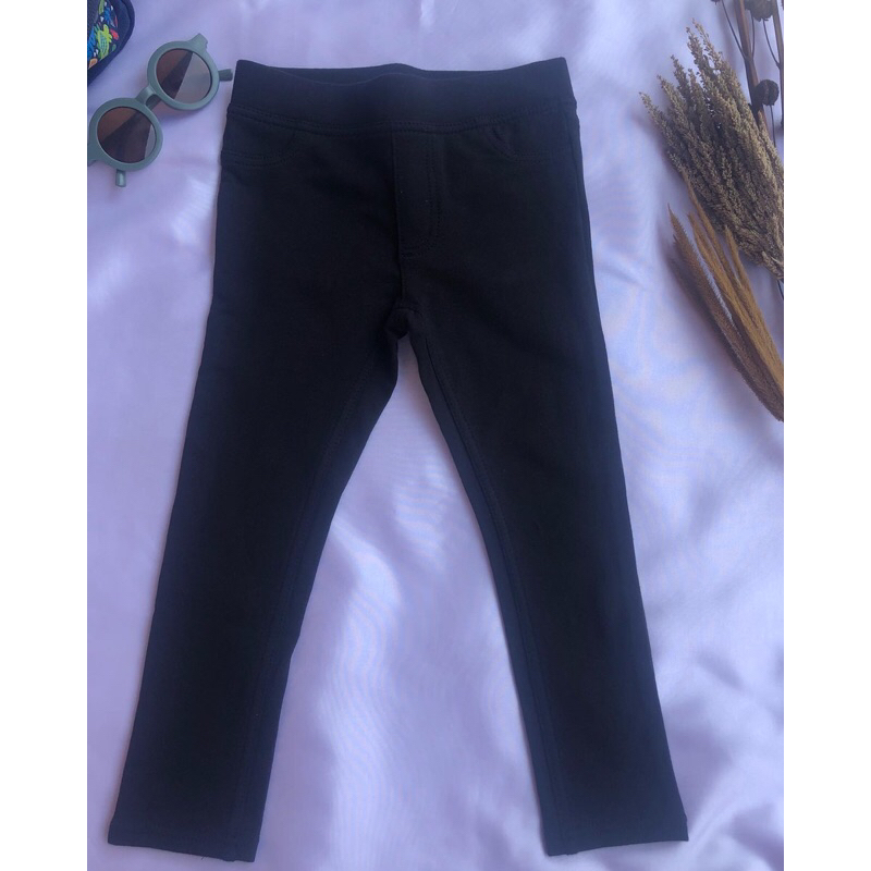 NEW Jegging hitam H&M branded polos black jeans legging celana panjang pergi casual pakaian perlengk