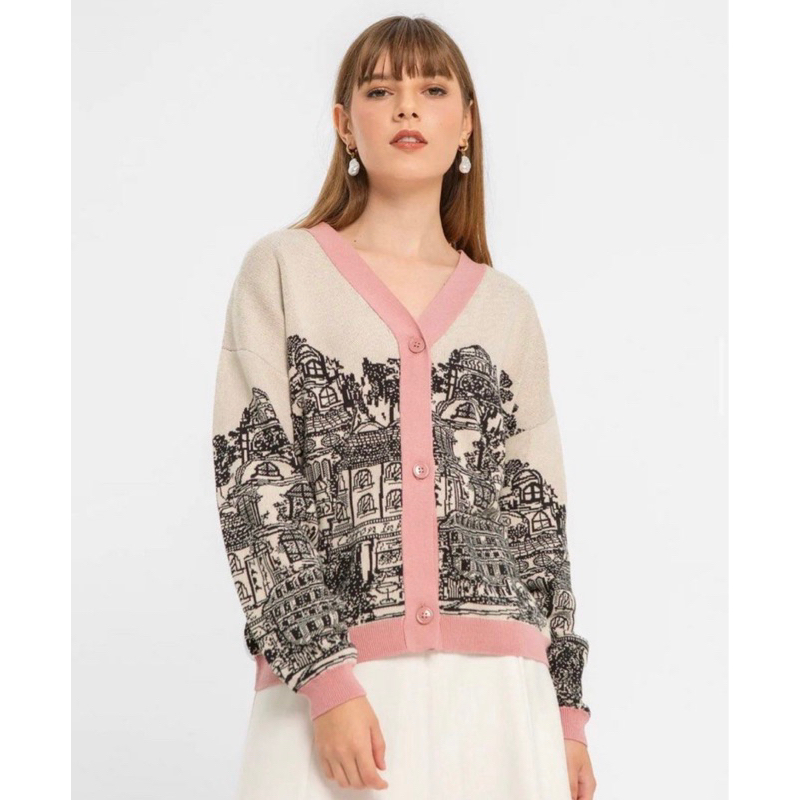 cottonink nada x puspita sweater cardigan preloved