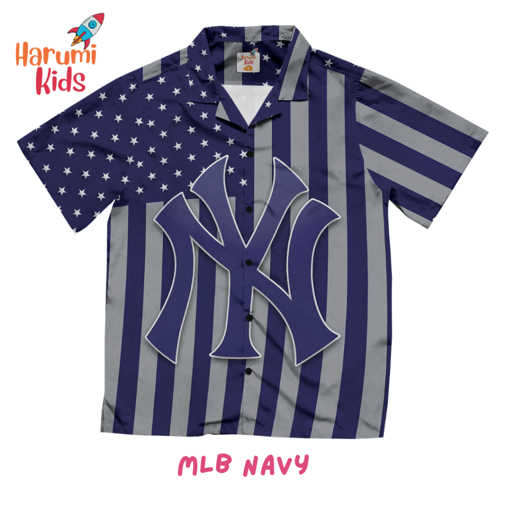 Harumi Kids - Kemeja Anak Pattern - MLB NAVY