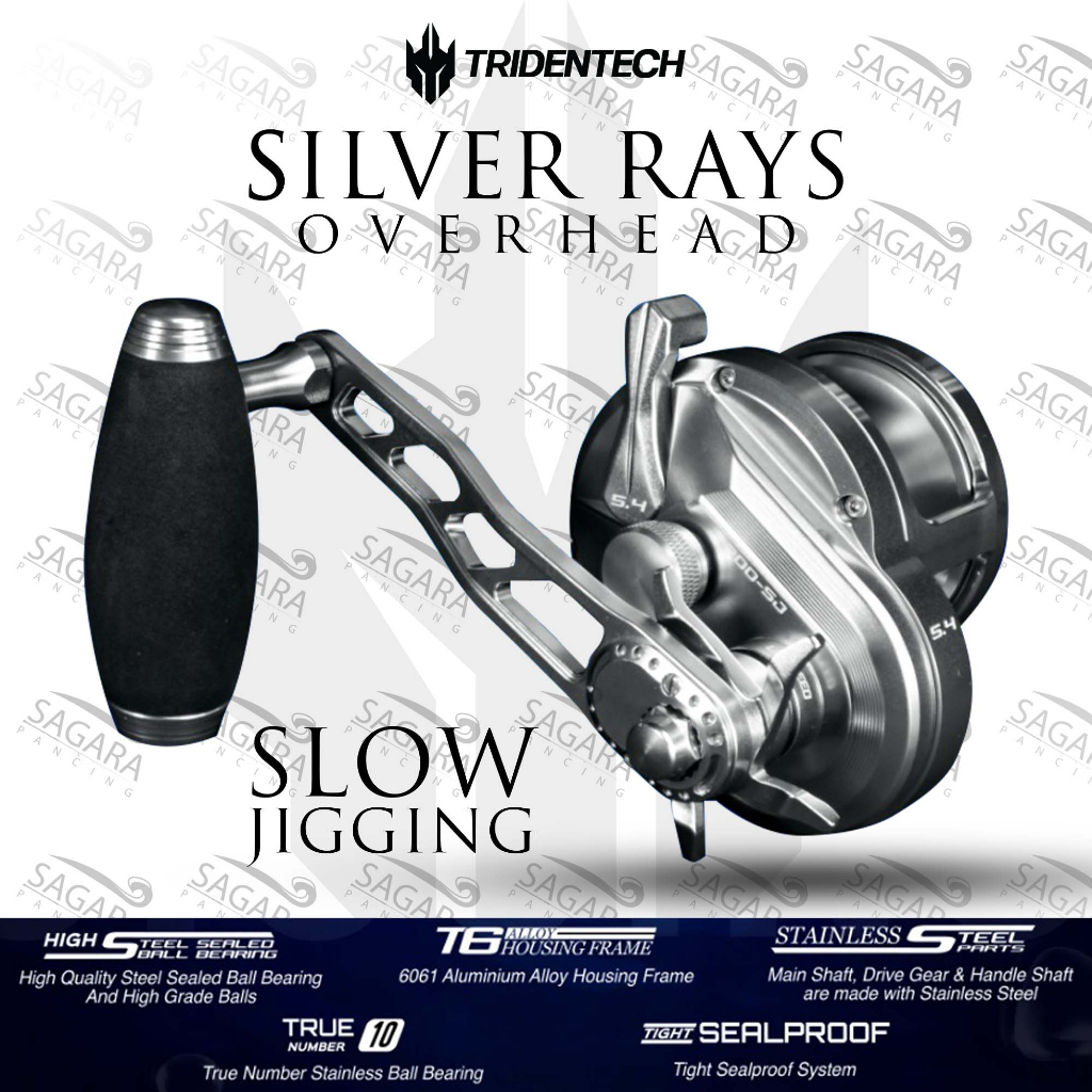 Reel Tridentech Silver Rays OH Reel Pancing Over Head Reel OH