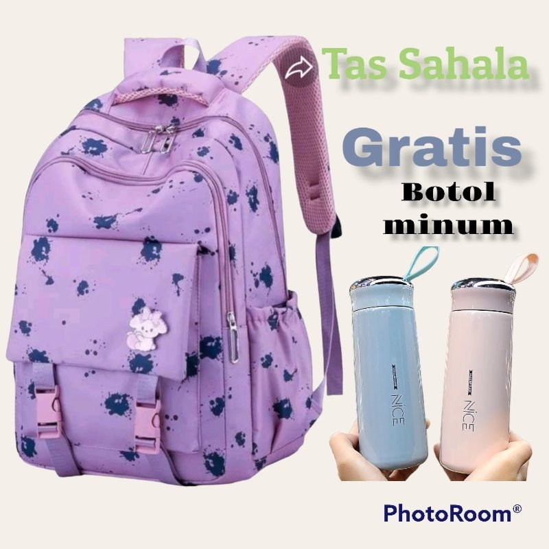 Tas Ransel Anak Perempuan Sekolah SD SMP Gratis botol minum