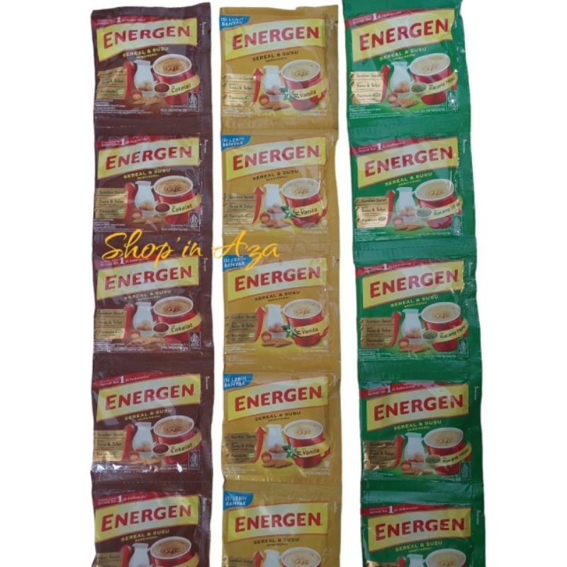 

ENERGEN sereal renceng rasa vanila & coklat, energen vanila & energen coklat