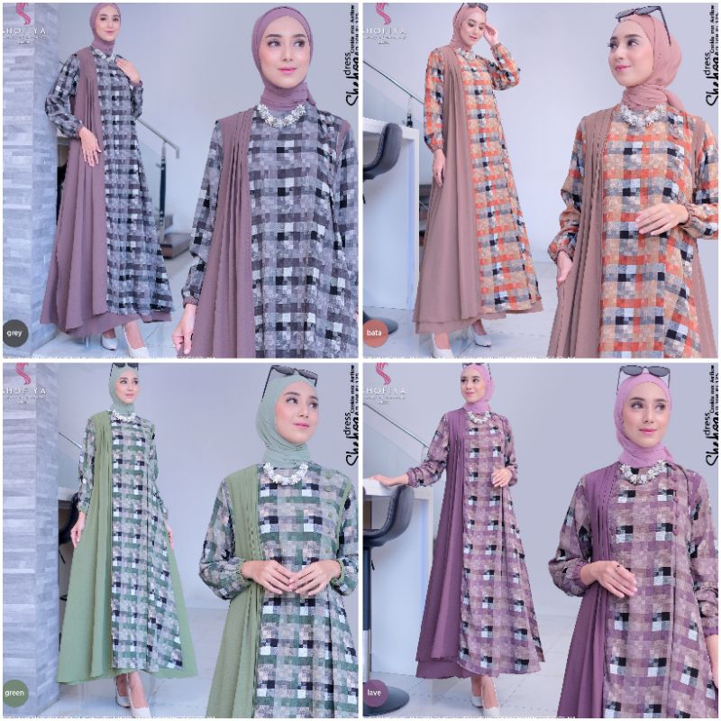DRESS Original Shofiya Ori Gamis Longdress Maxi Crinkle Mix Airflow Premium / Shehsa