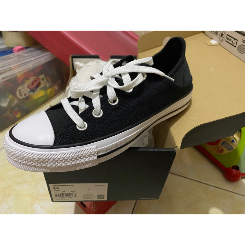 converse ctas crush heel ox black hitam new bukan preloved