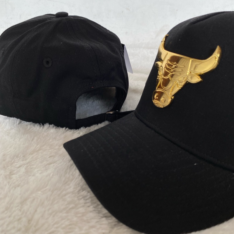 TOPI CHBHULLS HITAM LOGO GOLD BESI ORIGINAL PREMIUM