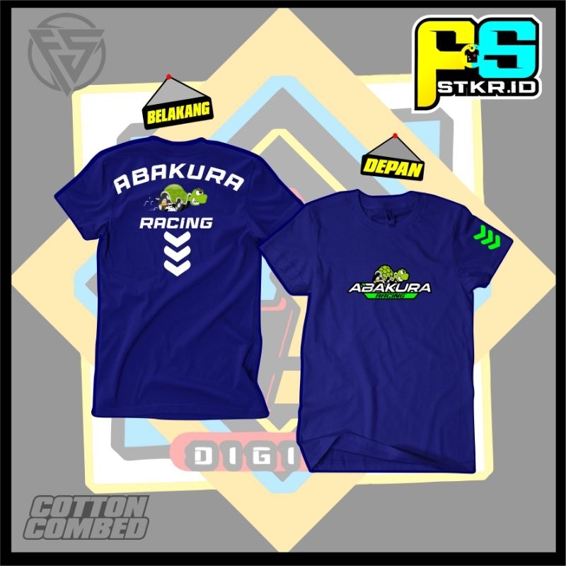 Kaos T-shirt ABAKURA RACING Katun Combed Santai