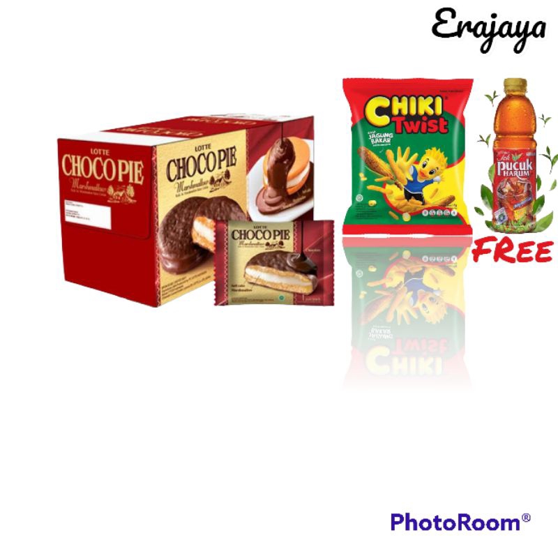 

PAKET EJ CHOCO PIE, CHIKI TWIST FREE TEH PUCUK