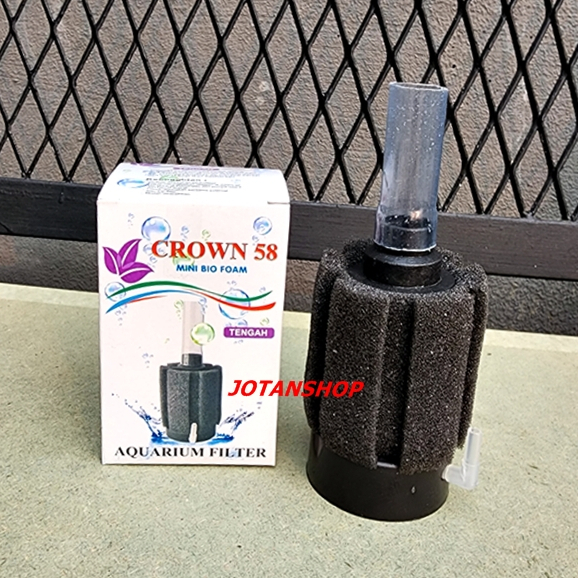 CROWN 58 MINI BIOFOAM TENGAH BIO FOAM BULAT SPONGE MINI FILTER AQUARIUM KECIL