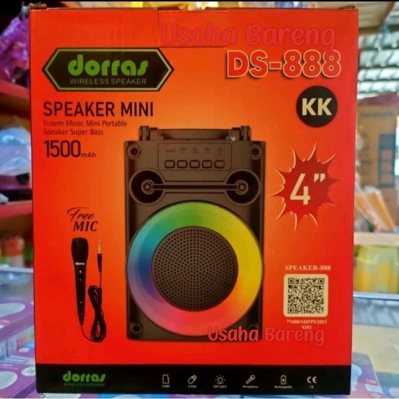DORRAS DS888KK SPEAKER BLUETOOTH + MIC
