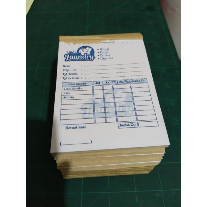 

nota laundry/bon kontan/invoice