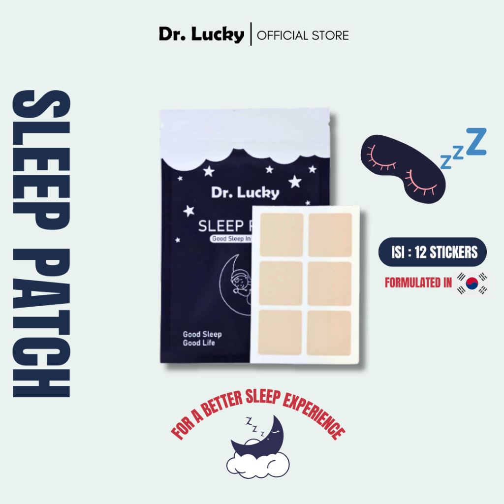 LUCKYMALL Dr Lucky Sleep Patch Bantu Tidur Melatonin Herbal Koyo Insomnia ISI 12 PCS Sulit Tidur Sus