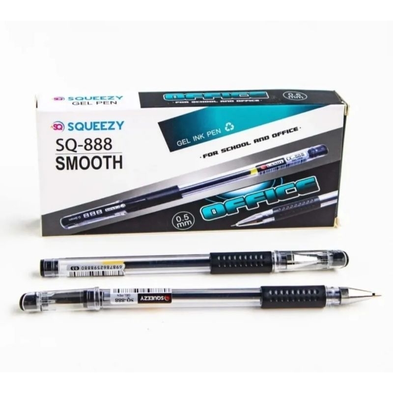 

HARGA GROSIR Pulpen Gel SQUEEZY / Gel Pen Office Smooth 0,5mm (GP-SQ888)