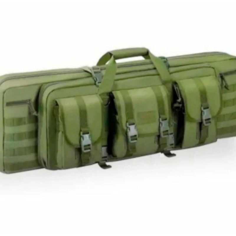 Tas senjata laras panjang 120x30x12 cm 1 unit bantalan busa telur