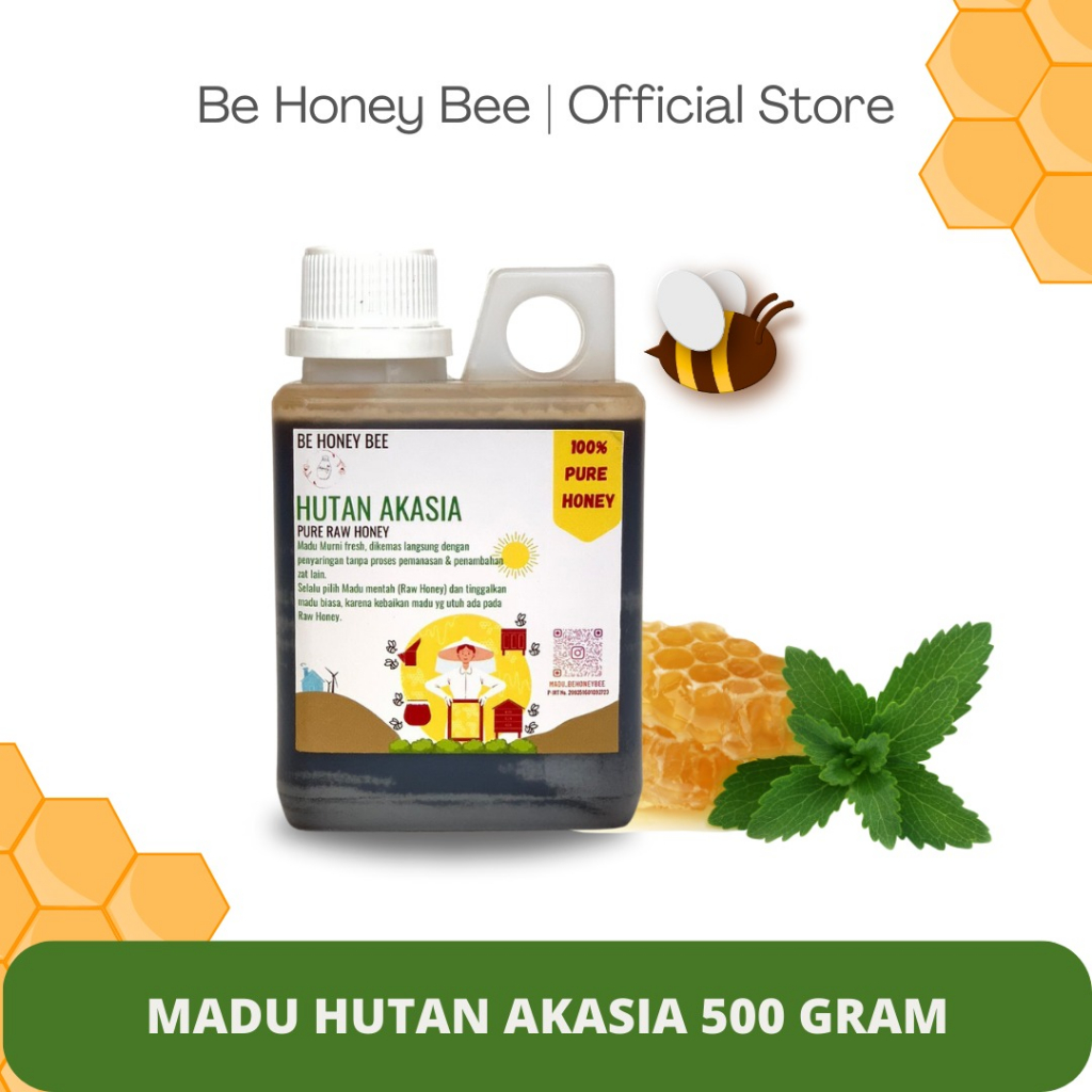 

Be honey bee Madu Hutan Akasia kemasan 500 Gram