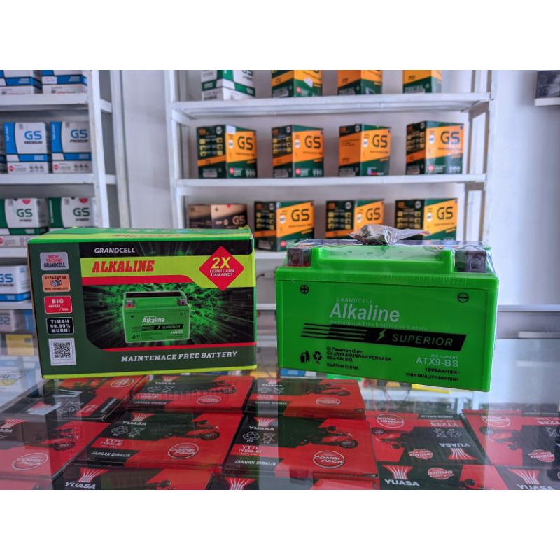 Aki motor Original Alkaline ATX9BS buat Kawasaki ninja 250 Fi