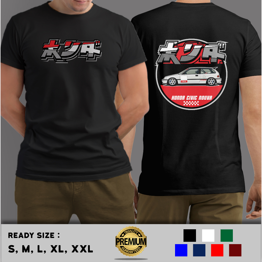 KAOS HONDA CIVIC NOUVA JAPAN LOGO SERIES 02 MURAH BERKUALITAS UNTUK PRIA DAN WANITA