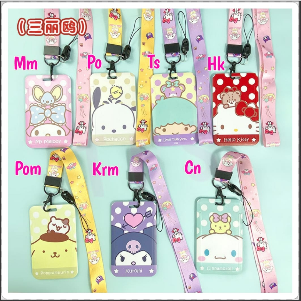 

( ^ ω ^ )✧-EI Gantungan nametag sanrio |Nametag tali hardcase| tempat kartu flazz e money