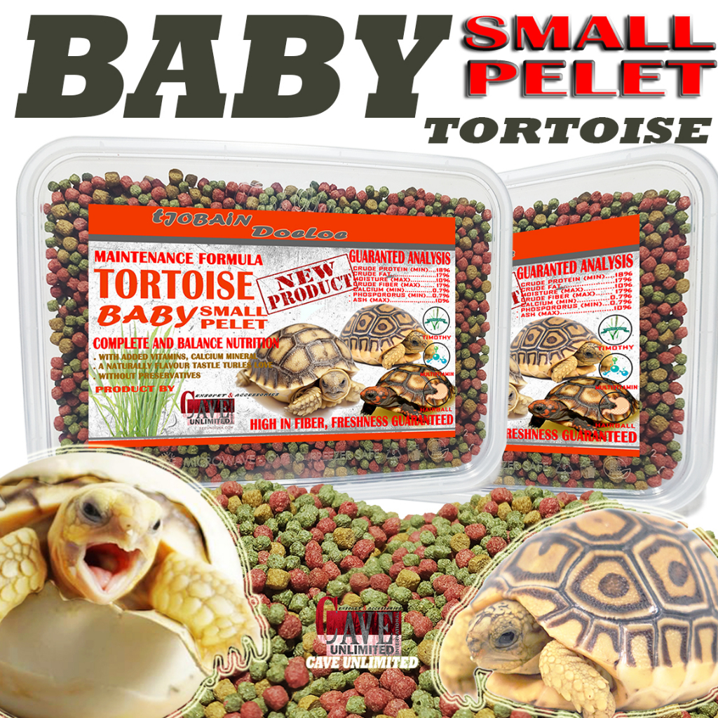 SULCATA TORTOISE BABY FOOD MAKANAN PELLET PAKAN KURA KURA DARAT SULKATA LEOPARD PARDALIS INSTAR ALDA