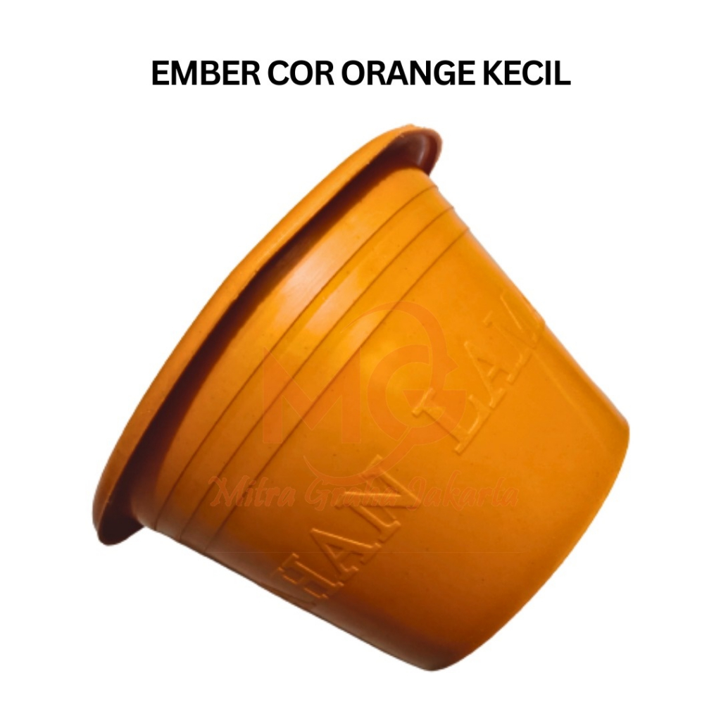 MG Ember Plastik MERAH | Ember Cor Anti Pecah | Ember Bangunan KECIL 14"