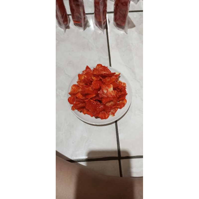 

singkong kripik pedas