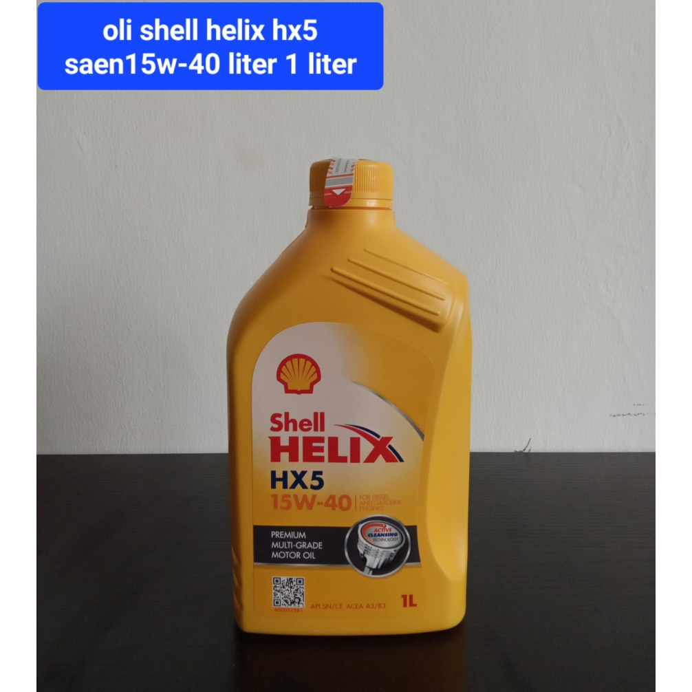 Shell HELIX HX5 15w-40 1liter | Oli Shell Helix HX5 1000ml | OLI SHELL