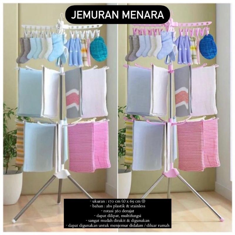 JEMURAN MENARA | JEMURAN TINGKAT BAJU BAYI