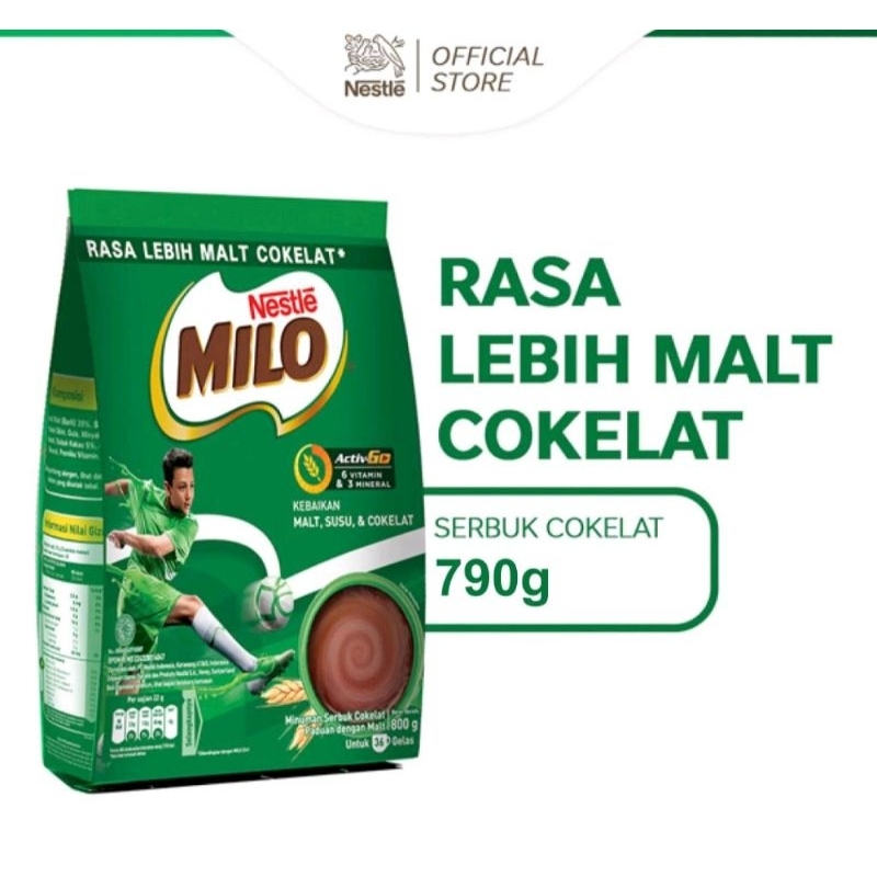 

Milo 3 IN 1 & Active Go 790g