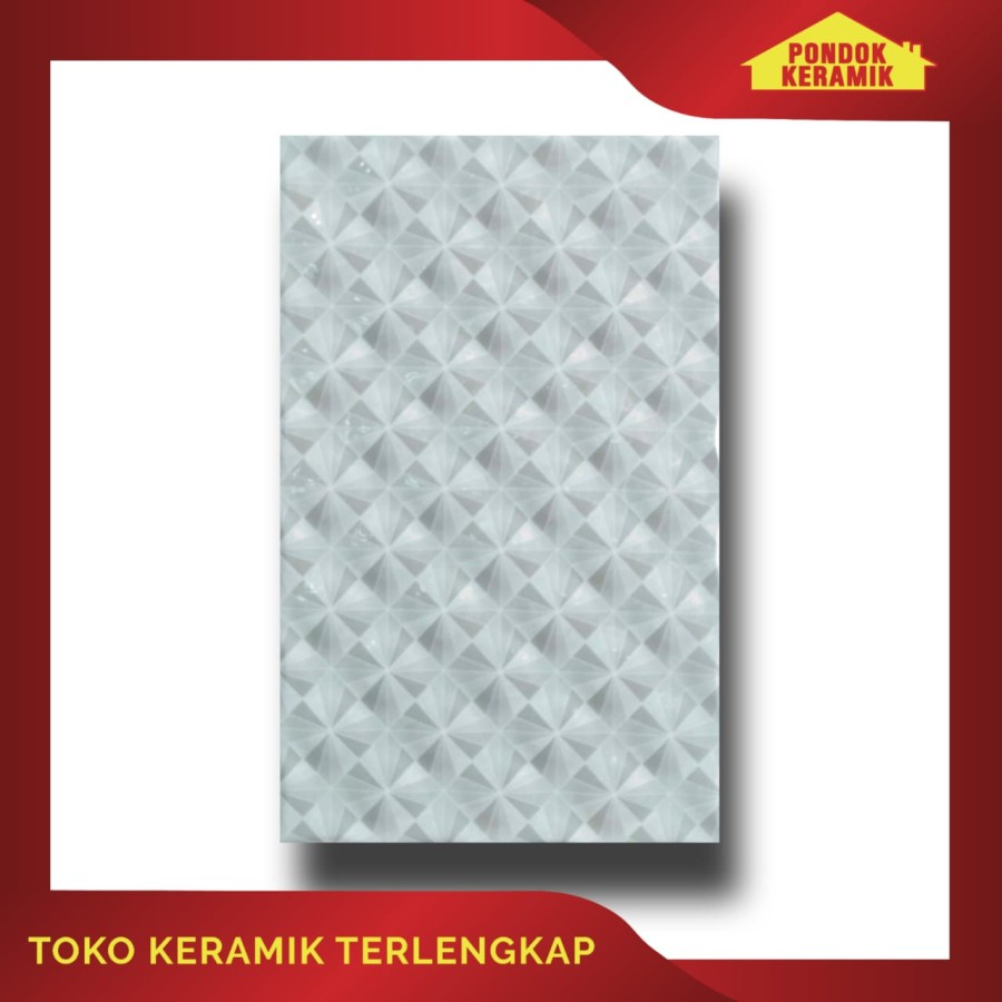Keramik Dinding Signature 25x40 Illusion Grey / Keramik Timbul 3D
