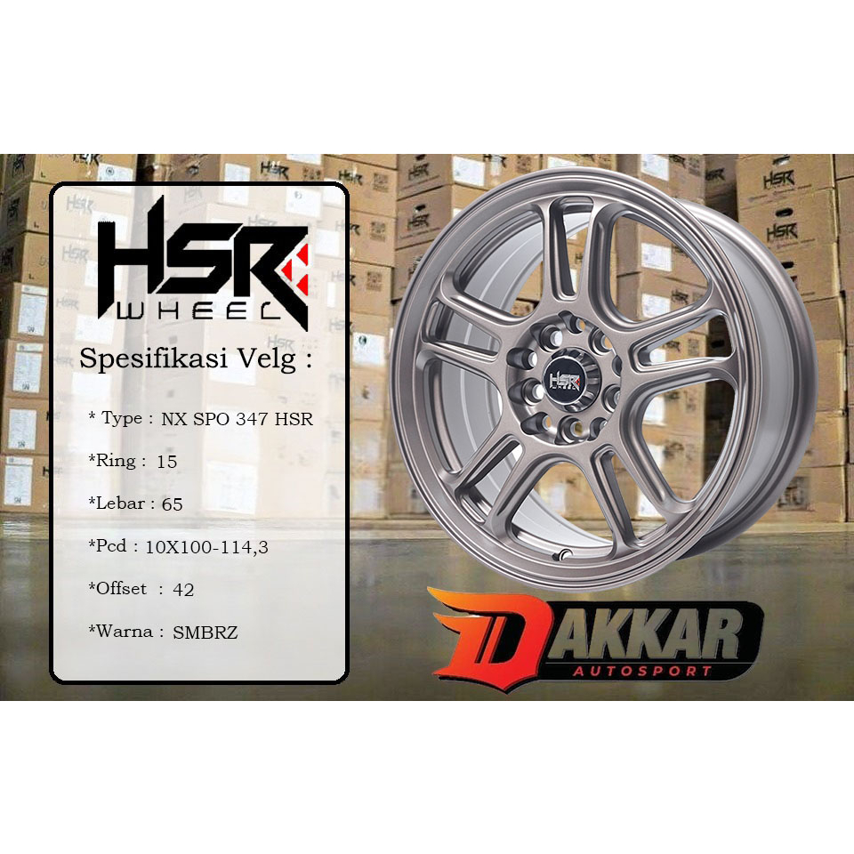 velg mobil ring 15 velg racing hsr r15 baut 5 untuk innova luxio grandmax taruna terios dll