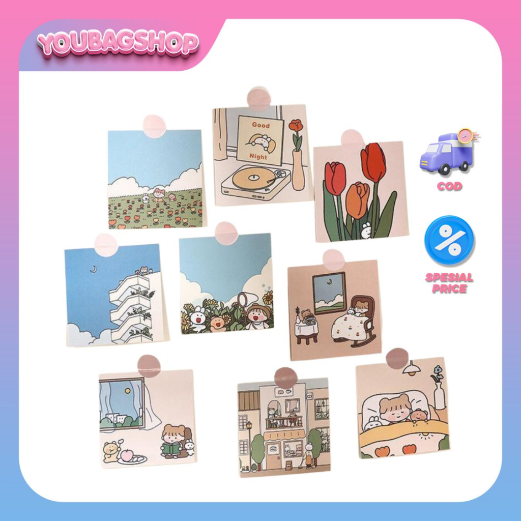 

♥ ♥ Aksesoris tas dan dinding deco kartu lucu gambar kartun motivasi, round sticker bulat