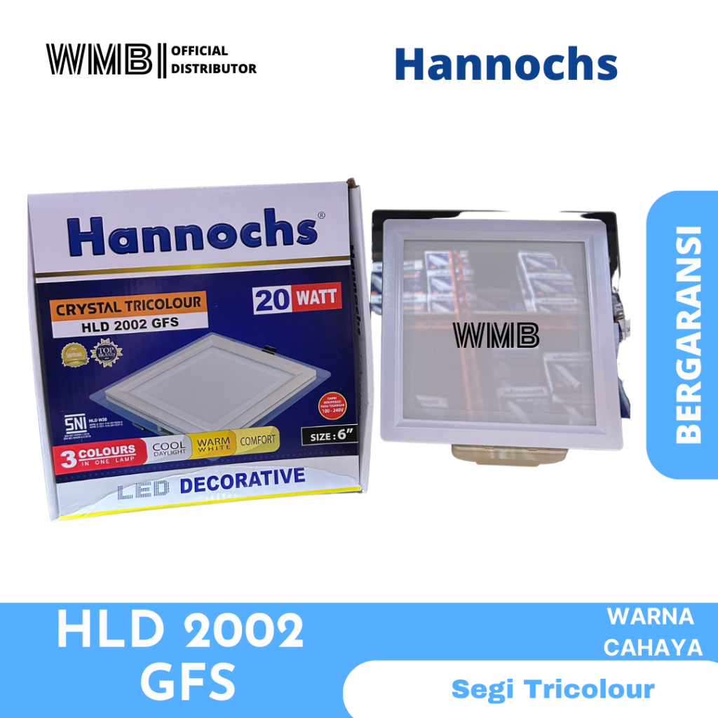 Lampu HLD 2002 GFS Segi Tricolour Hannochs LED Decorative IB