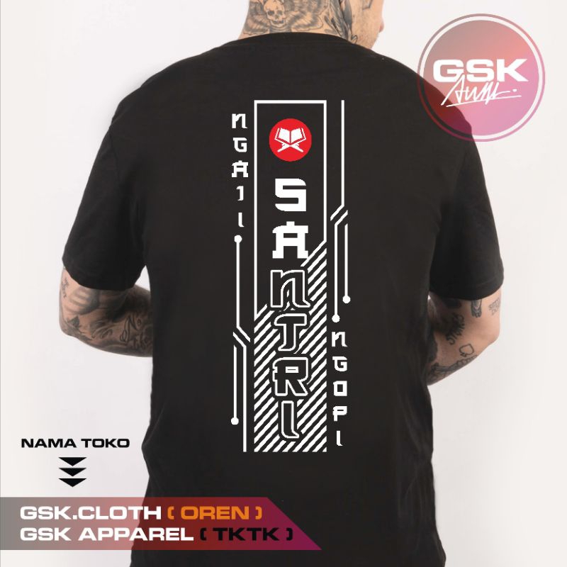 KAOS SANTRI HEREX NGAJI NGOPI KAUM SARUNGAN PRIA WANITA