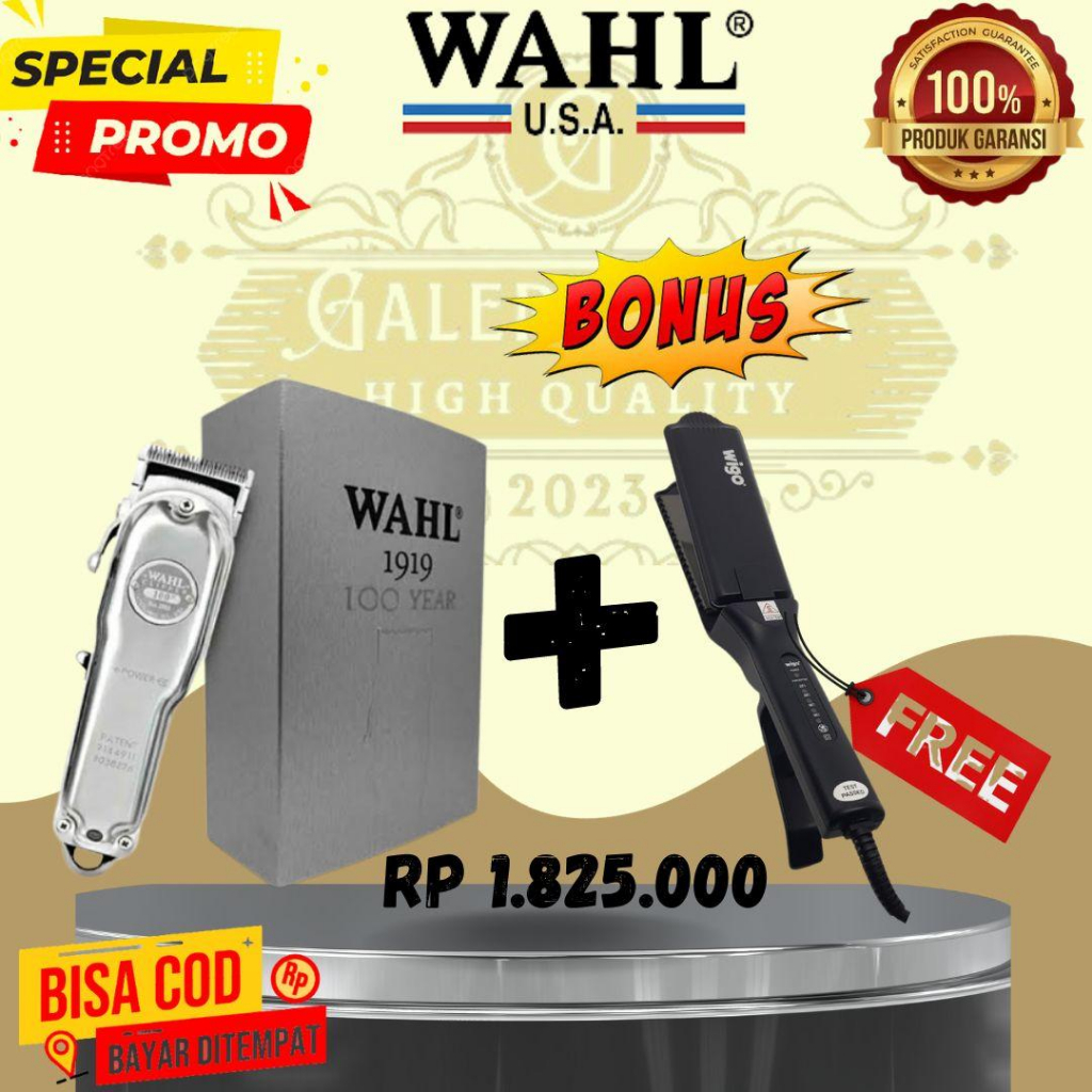 Promo spesial Cliper WAHL 1919 Limited Edition free Catok Wigo 999 original