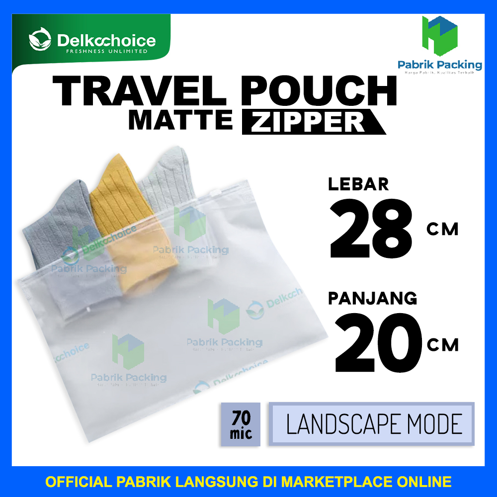 Zipper Storage Bag | Travel Pouch Landscape Matte Doff Satuan 28x20cm