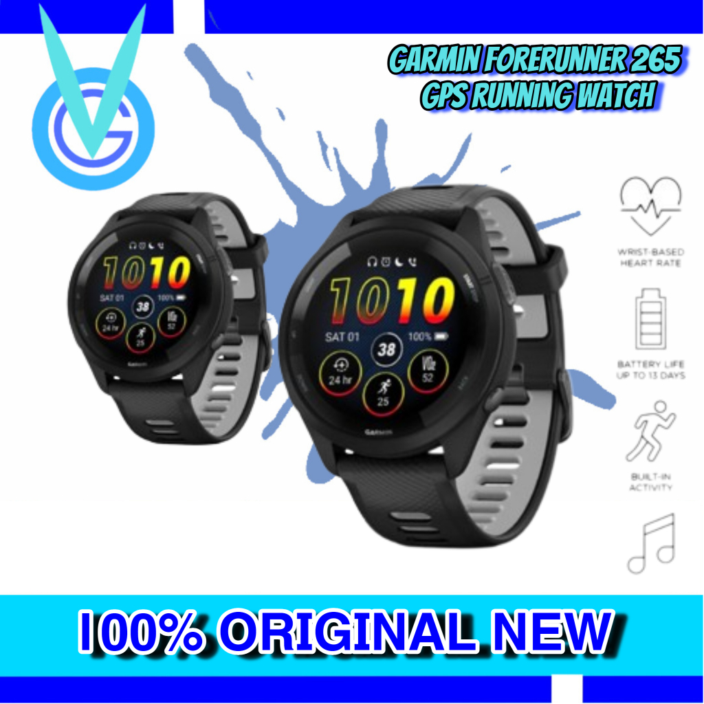 Garmin Forerunner 265 GPS Running Watch Black