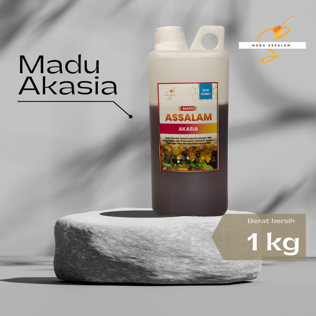 

Madu AKASIA 1 kg by Madu Assalaam Asli Murni Alami Raw Honey Organik Fruity