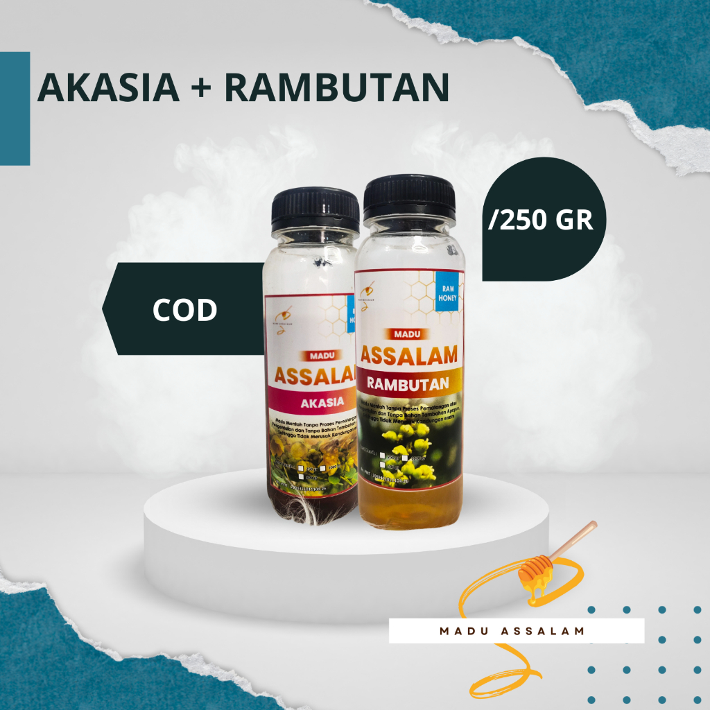 

Madu AKASIA + Madu RAMBUTAN 250gr madu Asli Organik Alami