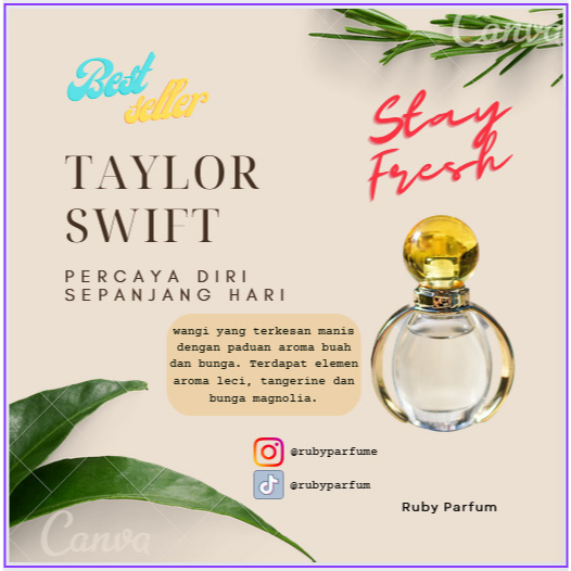 Parfum Taylor Swift pria dan wanita tahan lama