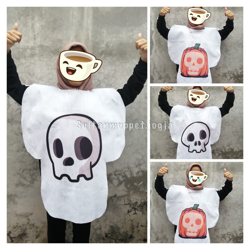 Kostum Karnaval Pesta Halloween Hantu Tengkorak | Kostum Anak | Kostum Halloween Anak Tk-Sd