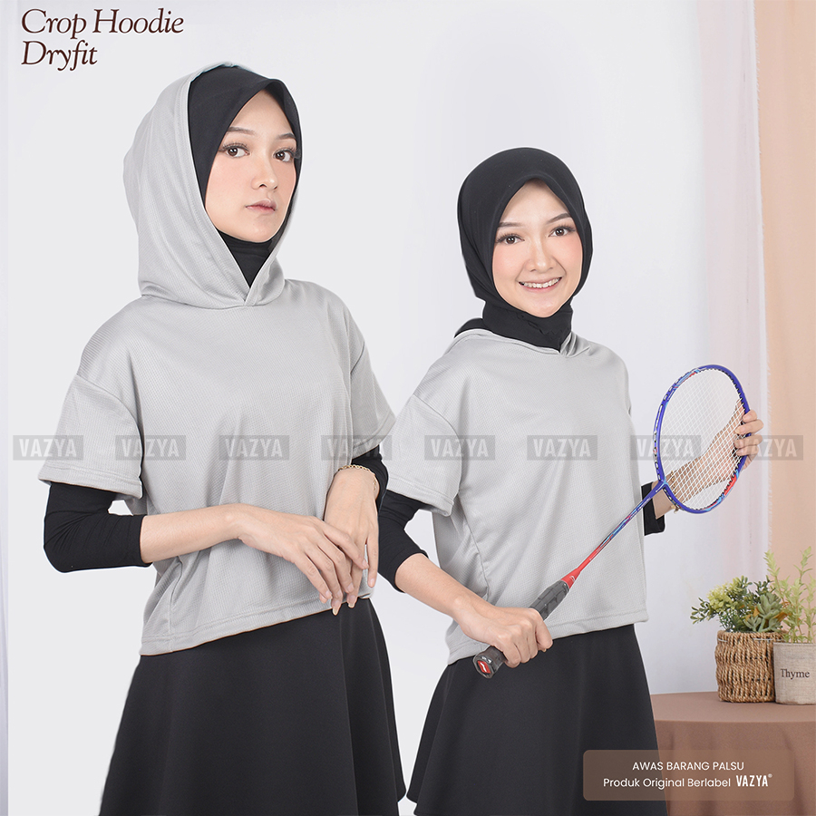 Hoodie Croptop Dryfit / Hoodie Crop Dryfit / Hoodie Crop Sporty / Croptop Sporty / OOTD Olahraga / O