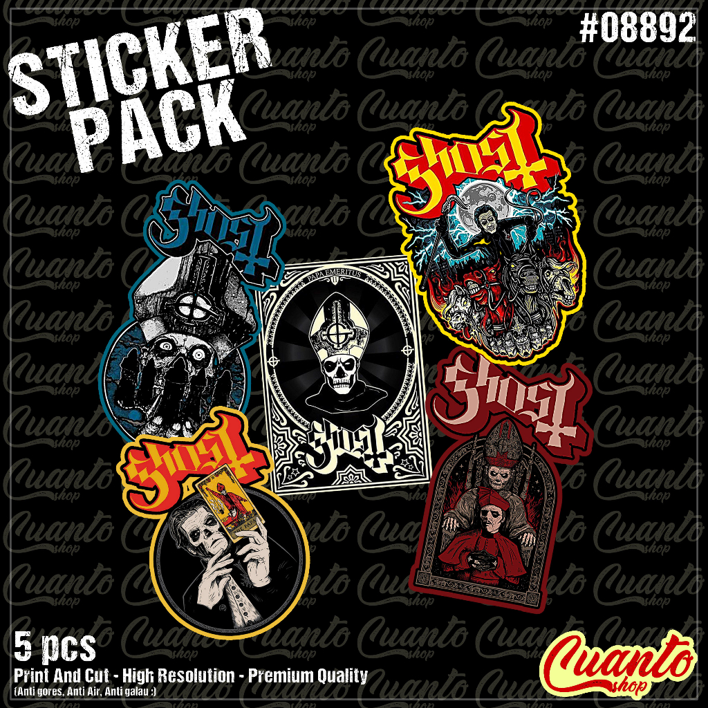 Jual Sticker Band Metal Ghost Edisi terbaru, Sudah di cutting, Anti air, Anti Gores, Stiker HP, Tablet, Laptop, PC, Helm, Motor, Mobil, Gitar, Lemari, Kaca, Dll