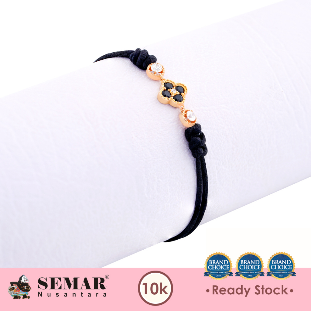 Gelang Emas Tali Sweet Flower Black Gold 10K Semar Nusantara