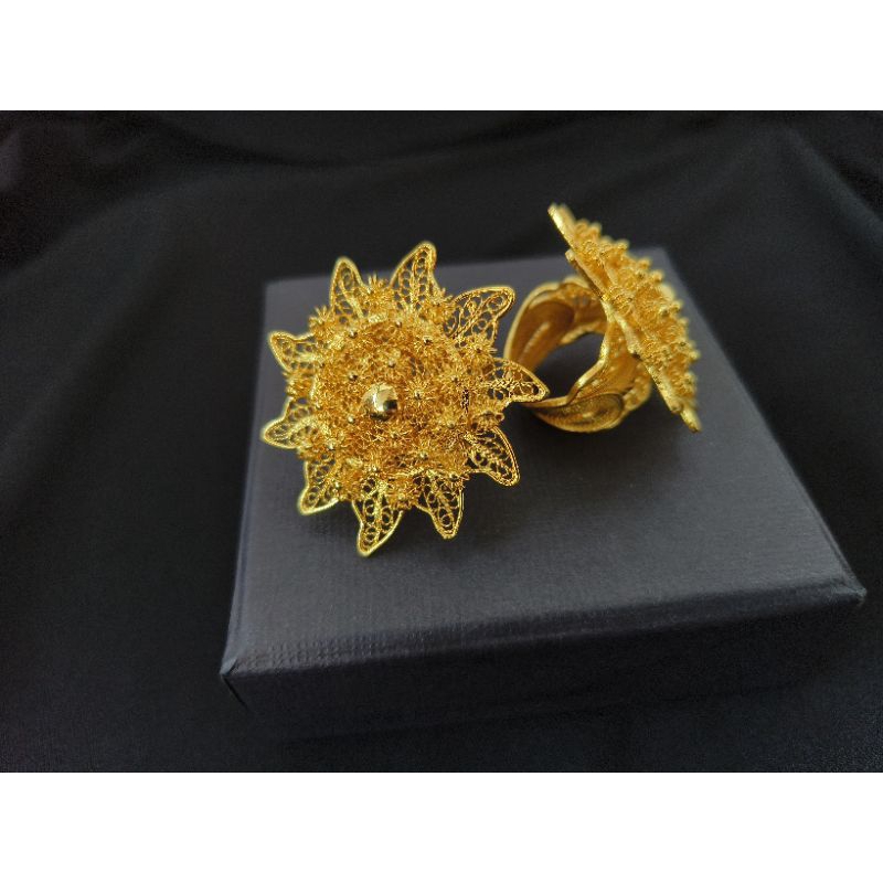 cincin matahari lapis emas 24k cincin kendari