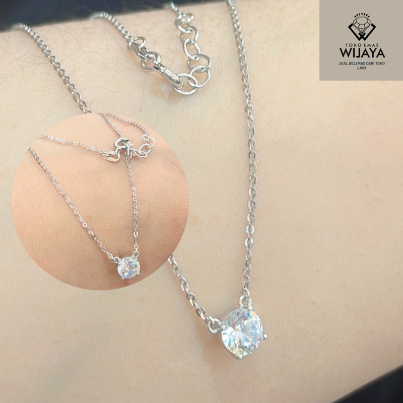 kalung emas putih asli 750 / kalung model nagita